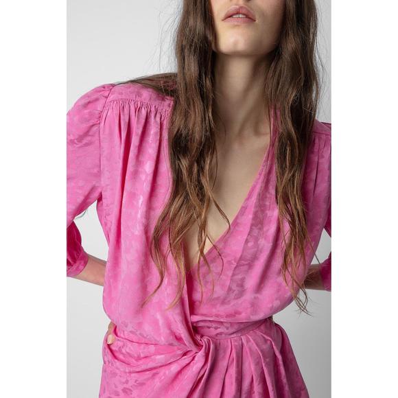 NEW ZADIG & VOLTAIRE women's renew dress in tulipe - Picture 3 of 3